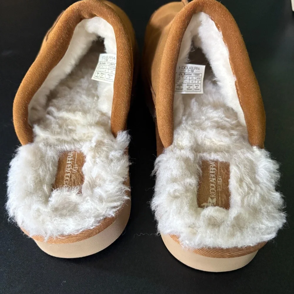 Koolaburra by UGG Bordon Men's Slippers chestnut suede size 10 tan slip on